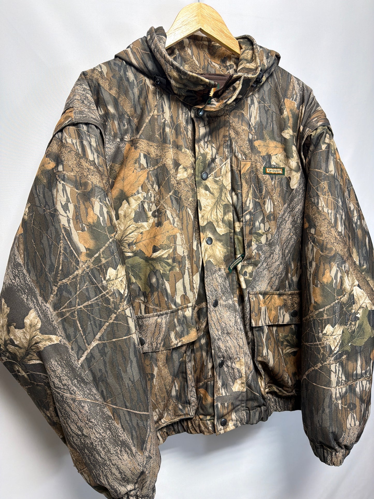 Vintage Remington Mossy Oak Break Up Camo Insulated Puffer Jacket