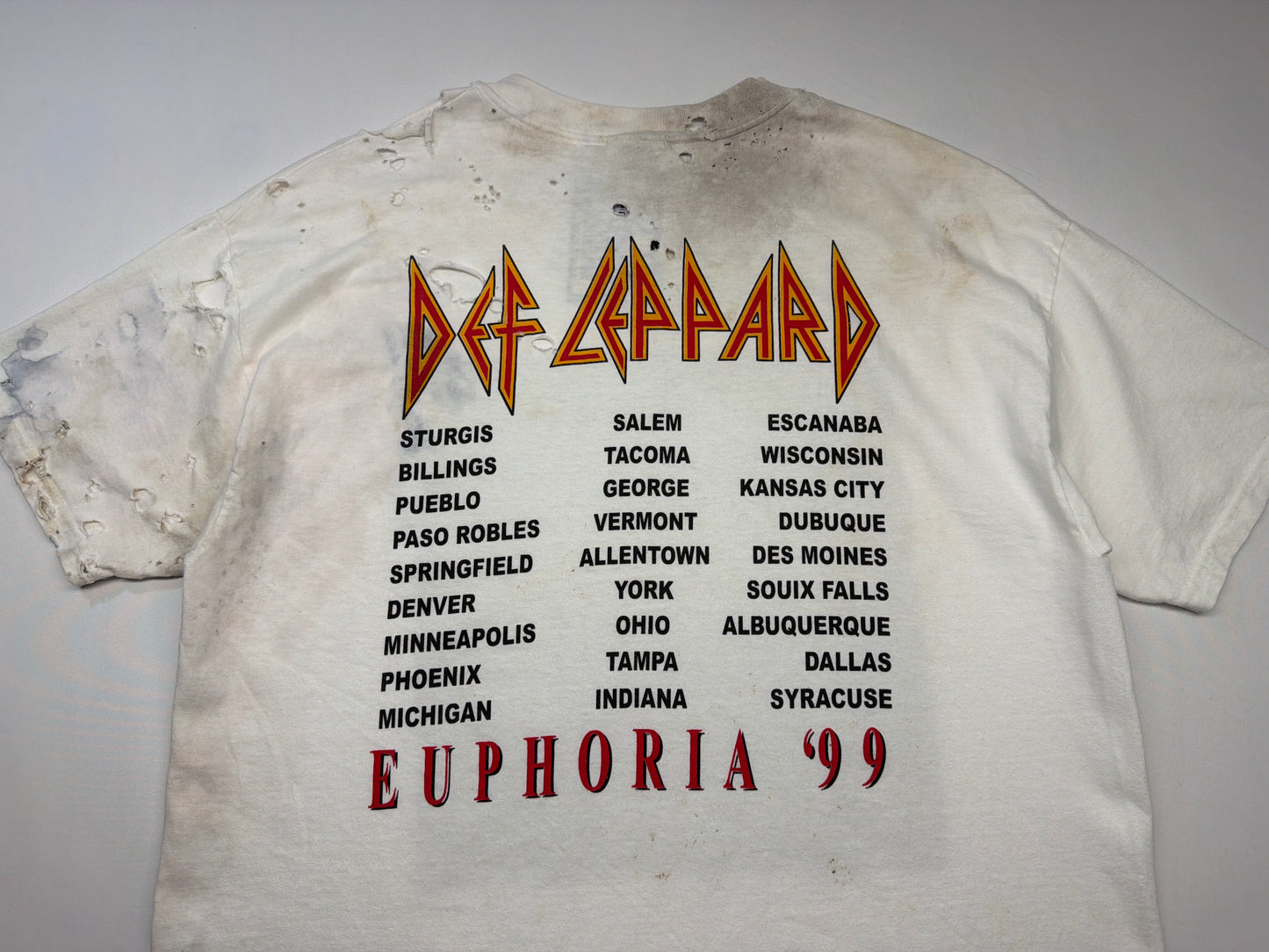 1999 Thrashed Def Leppard Euphoria T-Shirt