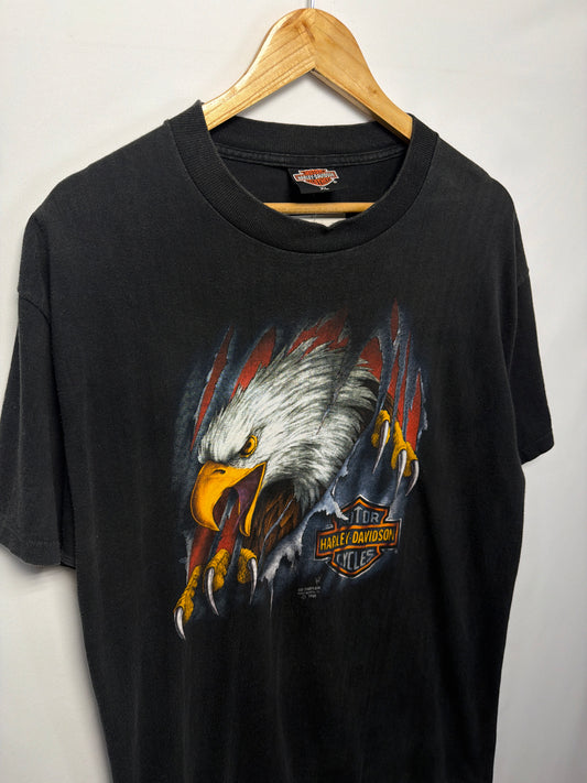 1990 3D Emblem Harley Davidson Tearing Eagle T-Shirt
