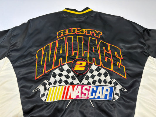 Vintage Rusty Wallace NASCAR Bomber Jacket