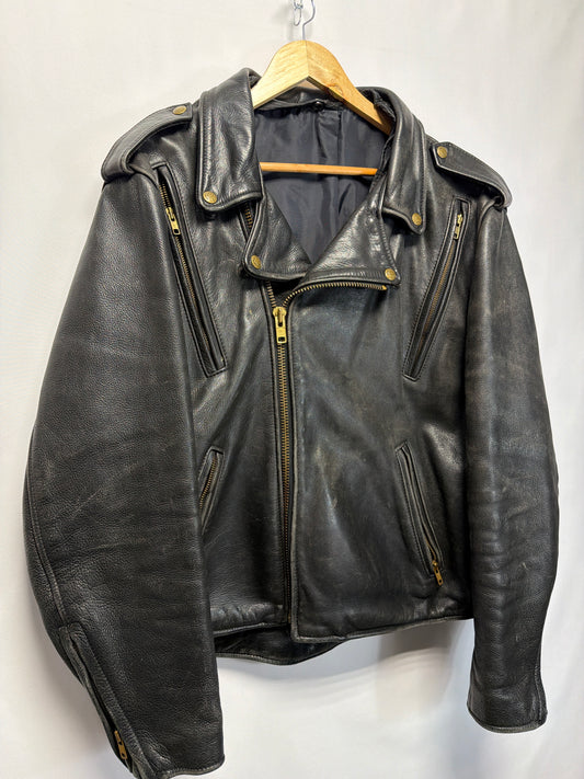 Vintage Genuine Leather USA Motorcycle Jacket