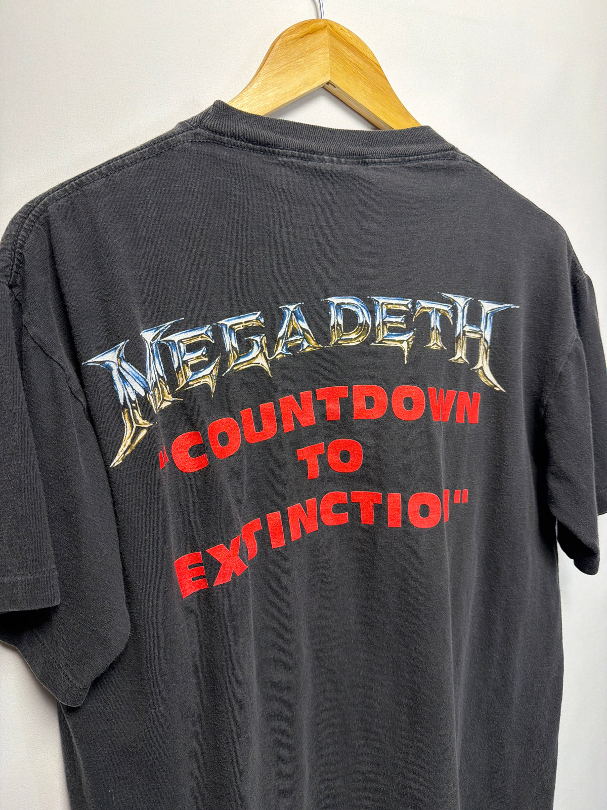 Vintage Megadeth Countdown To Extinction Faded Boxy T-Shirt