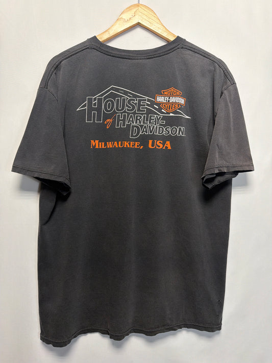 Vintage Y2K Faded House of Harley Davidson T-Shirt