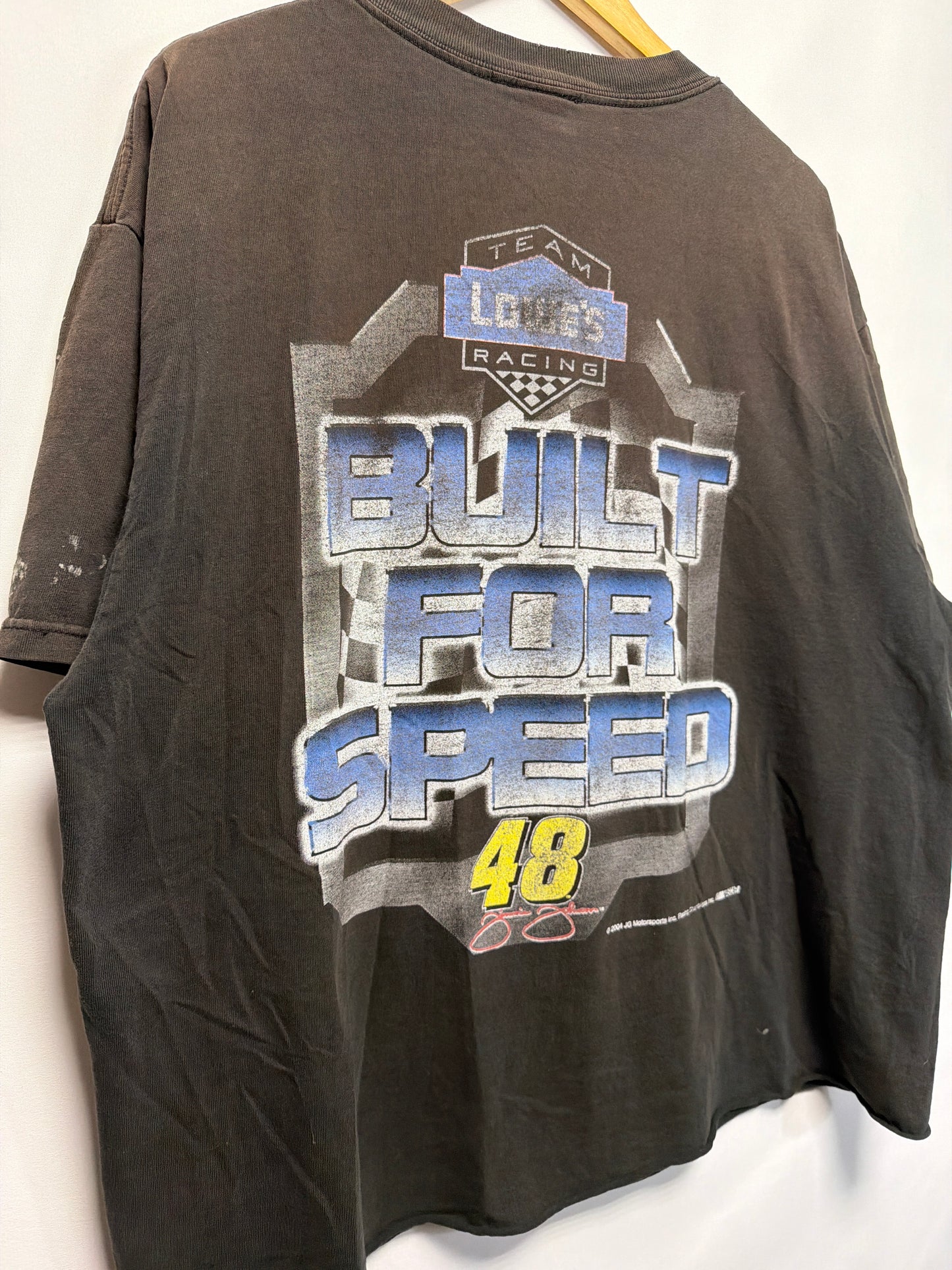 2004 Jimmie Johnson Built For Speed NASCAR Crop T-Shirt