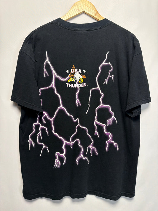 Vintage The Legend Lives On USA Thunder Lightning T-Shirt