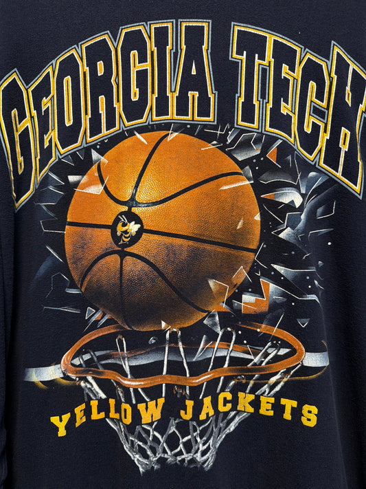 Vintage GA Tech Shattered Backboard Long Sleeve T-Shirt
