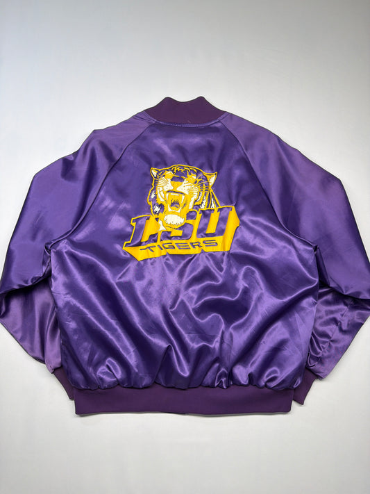 Vintage LSU Tigers Satin Bomber Jacket