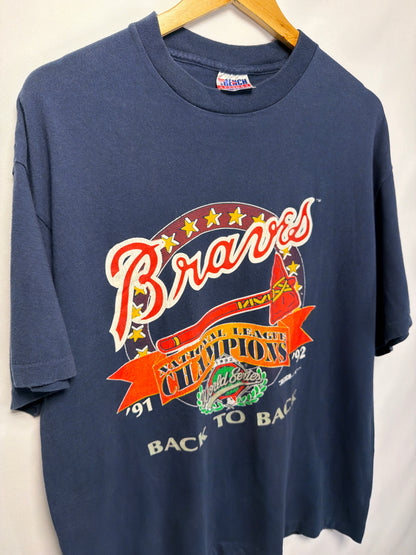 1992 Atlanta Braves Back to Back T-Shirt