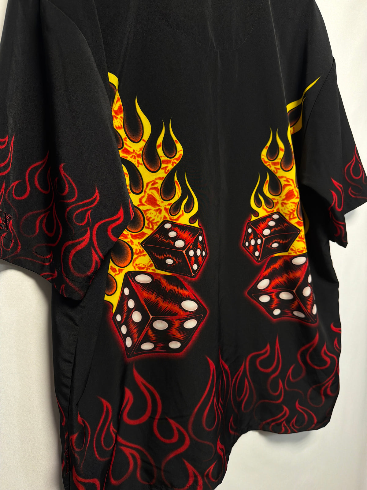 Vintage NSIXX Nikki Sixx Flaming Dice Button Up Shirt
