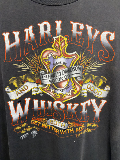 1988 3D Emblem Harleys Whiskey Hawaii T-Shirt