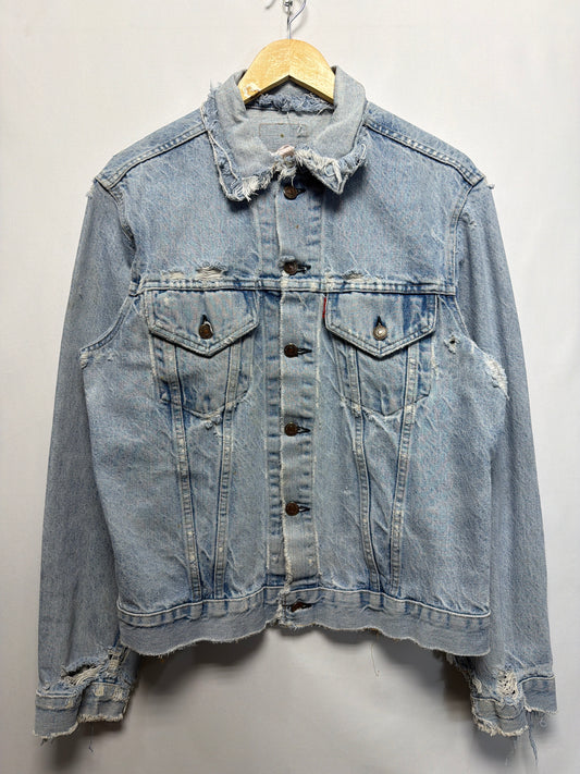 Vintage Thrashed Levi’s Type 3 Light Wash Denim Jacket