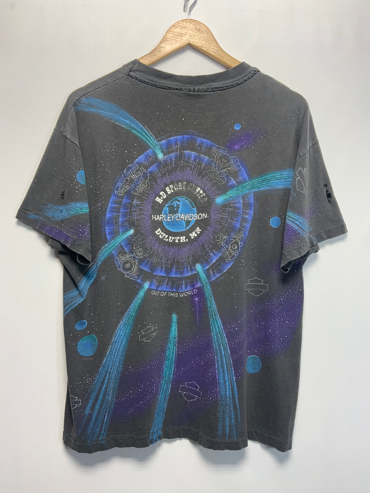 Vintage Distressed Harley Davidson Out of This World T-Shirt