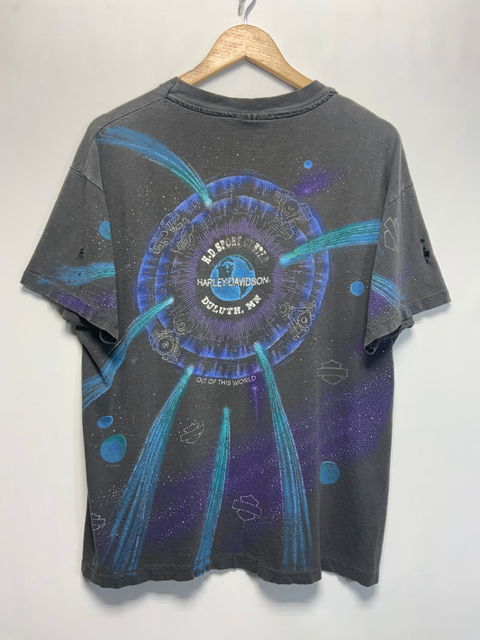Vintage Distressed Harley Davidson Out of This World T-Shirt