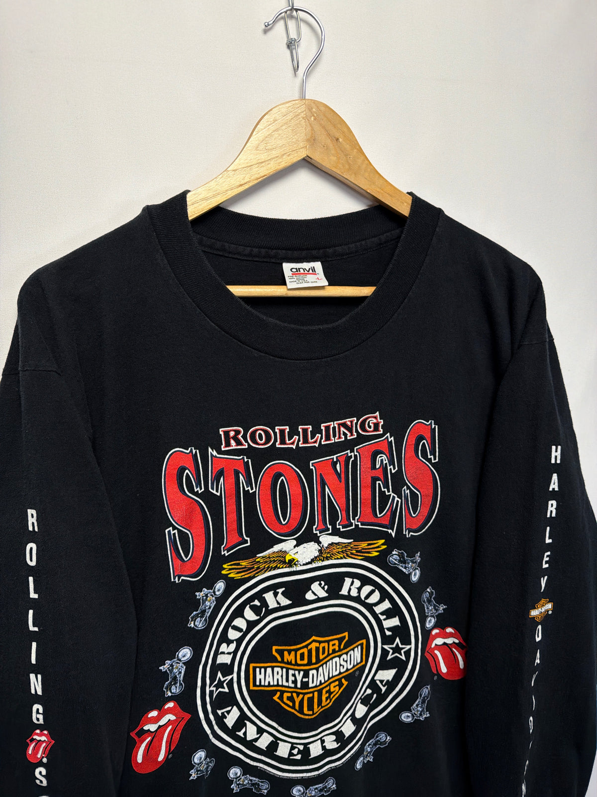 1994 Harley Davidson Rolling Stones Long Sleeve T-Shirt