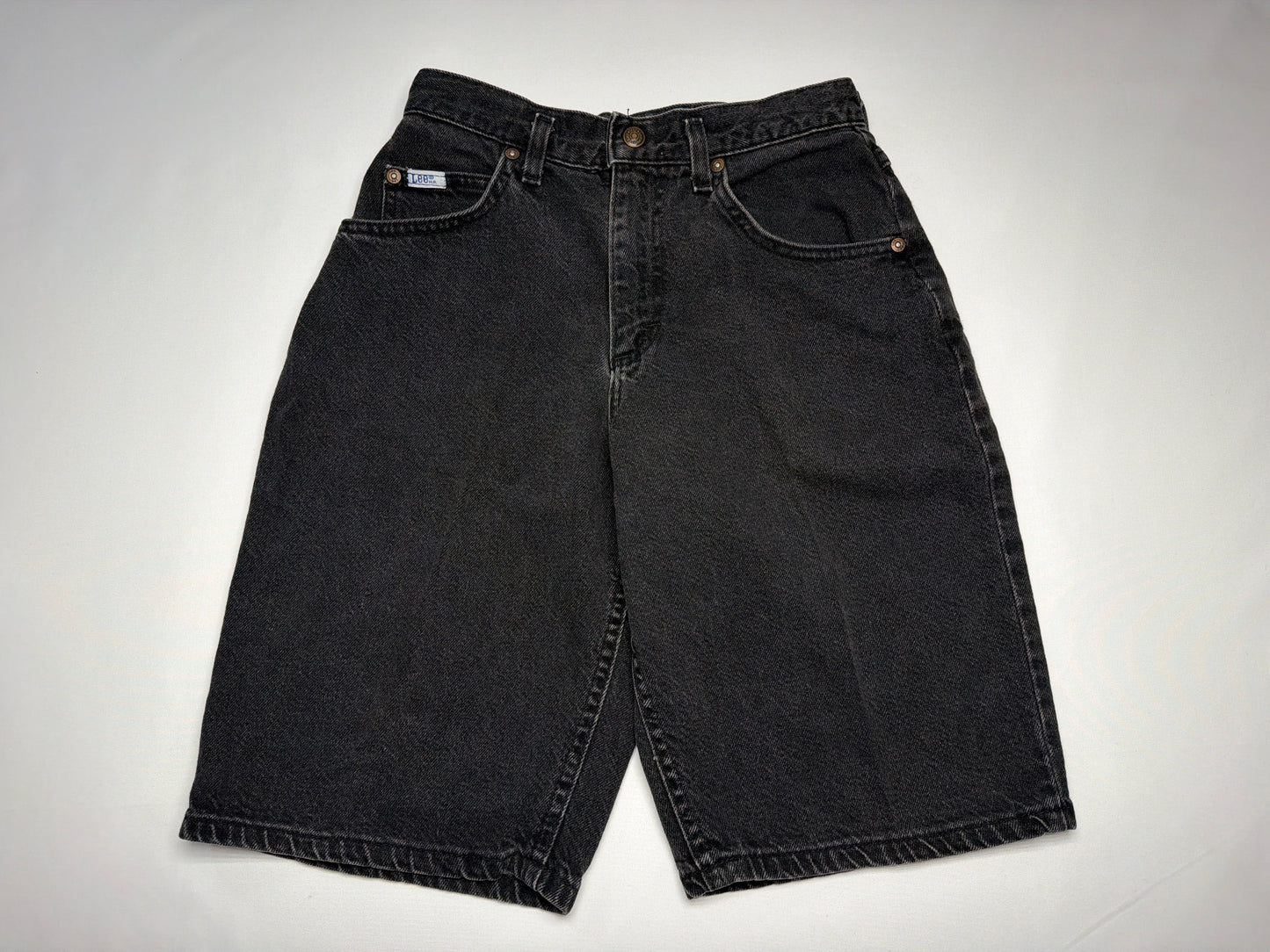 Vintage Lee Black Denim Mom Shorts