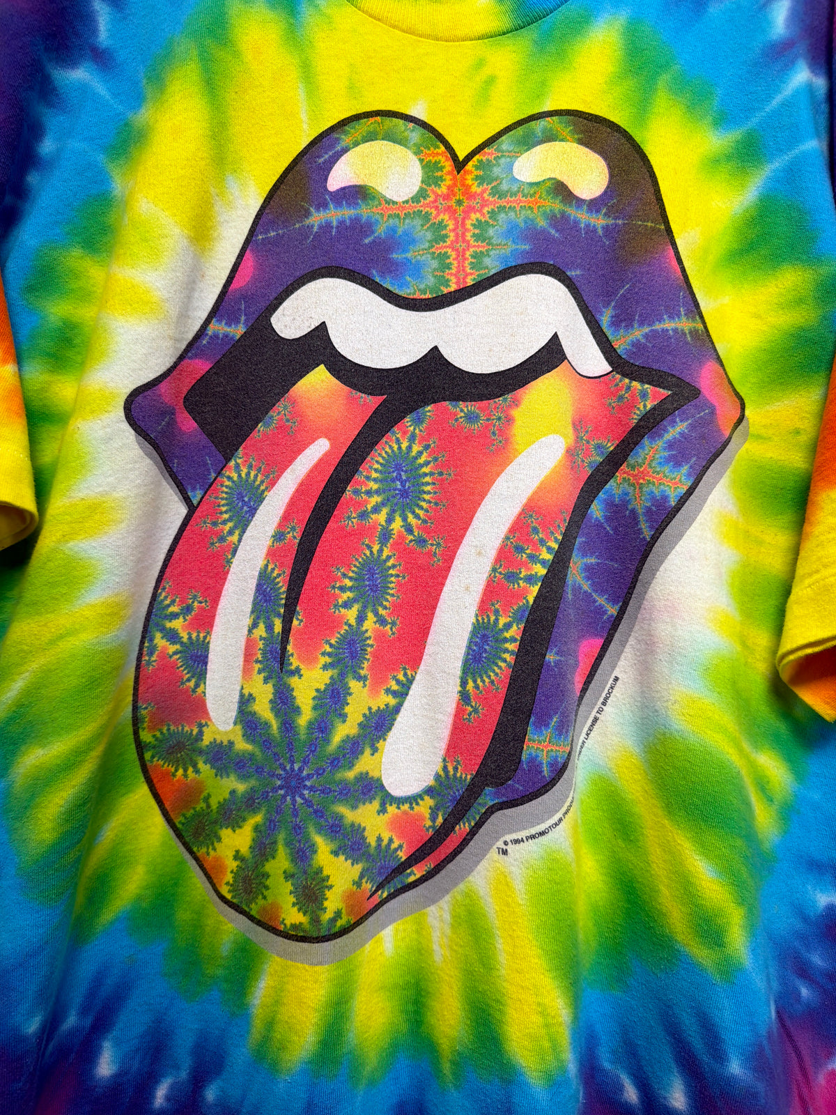 1994 Tie-Dye Liquid Blue Rolling Stones T-Shirt