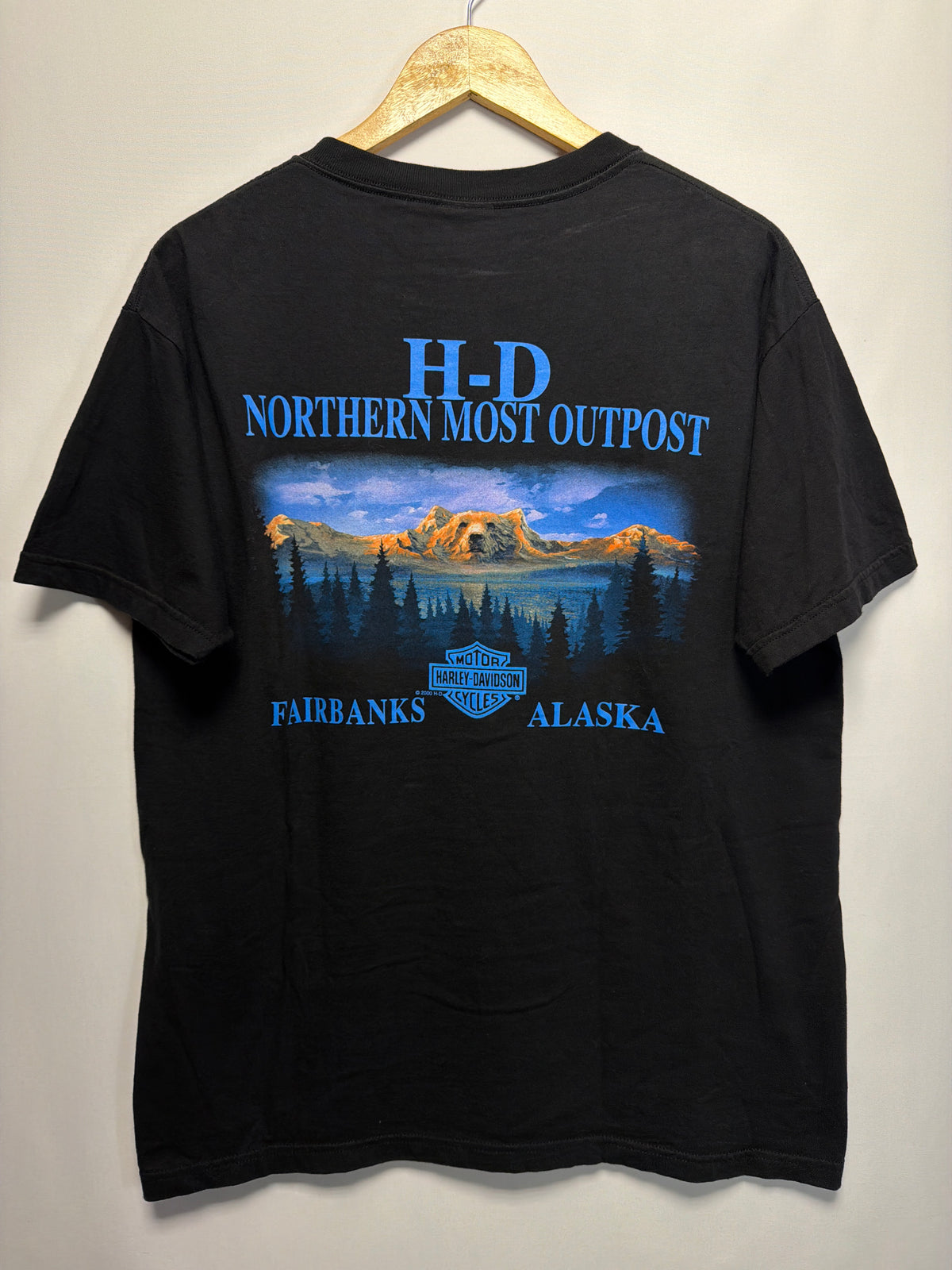 2000 Harley Davidson Wolf Eagle Fairbanks Alaska T-Shirt