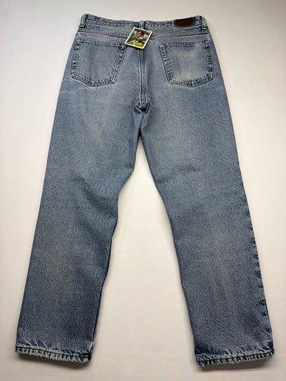 Vintage L.L. Bean Double L Plaid Lined Denim Jeans