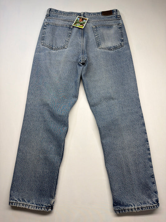 Vintage L.L. Bean Double L Plaid Lined Denim Jeans