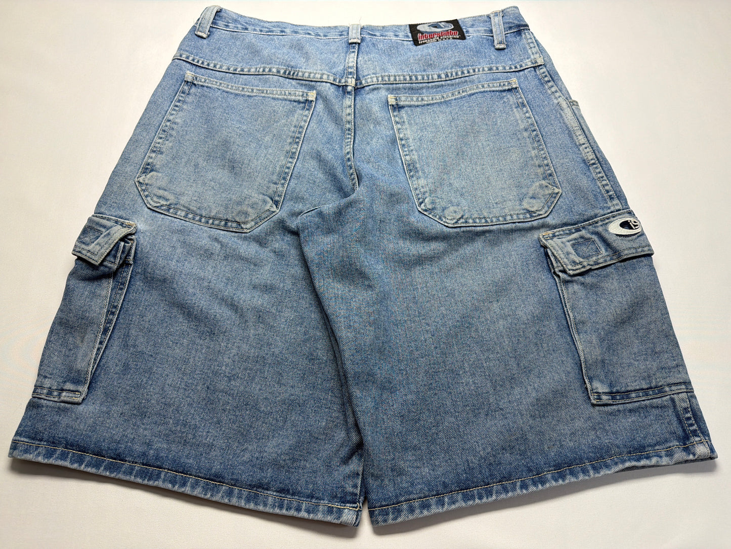 Vintage Interstate Baggy Denim Cargo Shorts