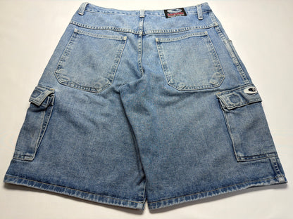 Vintage Interstate Baggy Denim Cargo Shorts