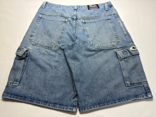 Vintage Interstate Baggy Denim Cargo Shorts
