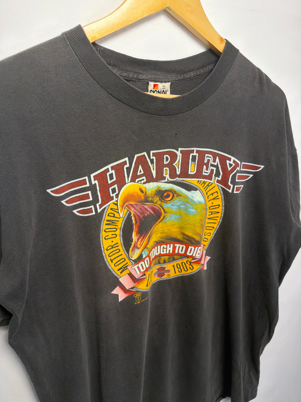 1987 Harley Davidson Too Tough To Die T-Shirt
