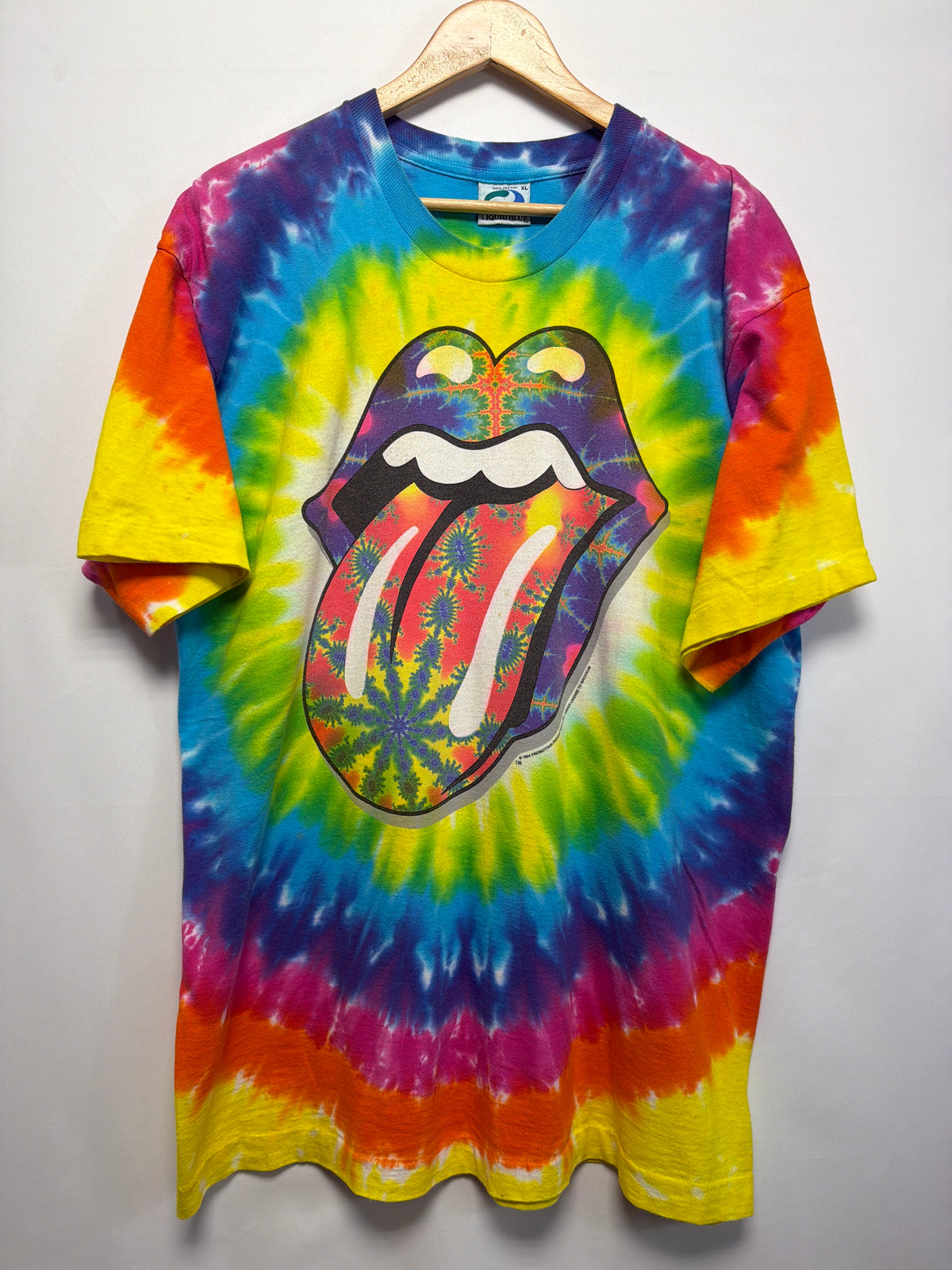 1994 Tie-Dye Liquid Blue Rolling Stones T-Shirt