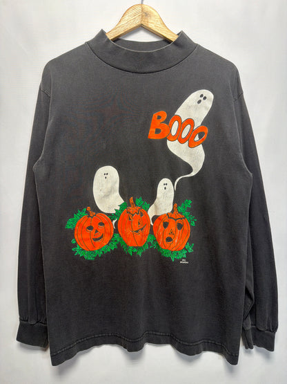 Vintage Ghosts & Pumpkins Halloween Long Sleeve T-Shirt