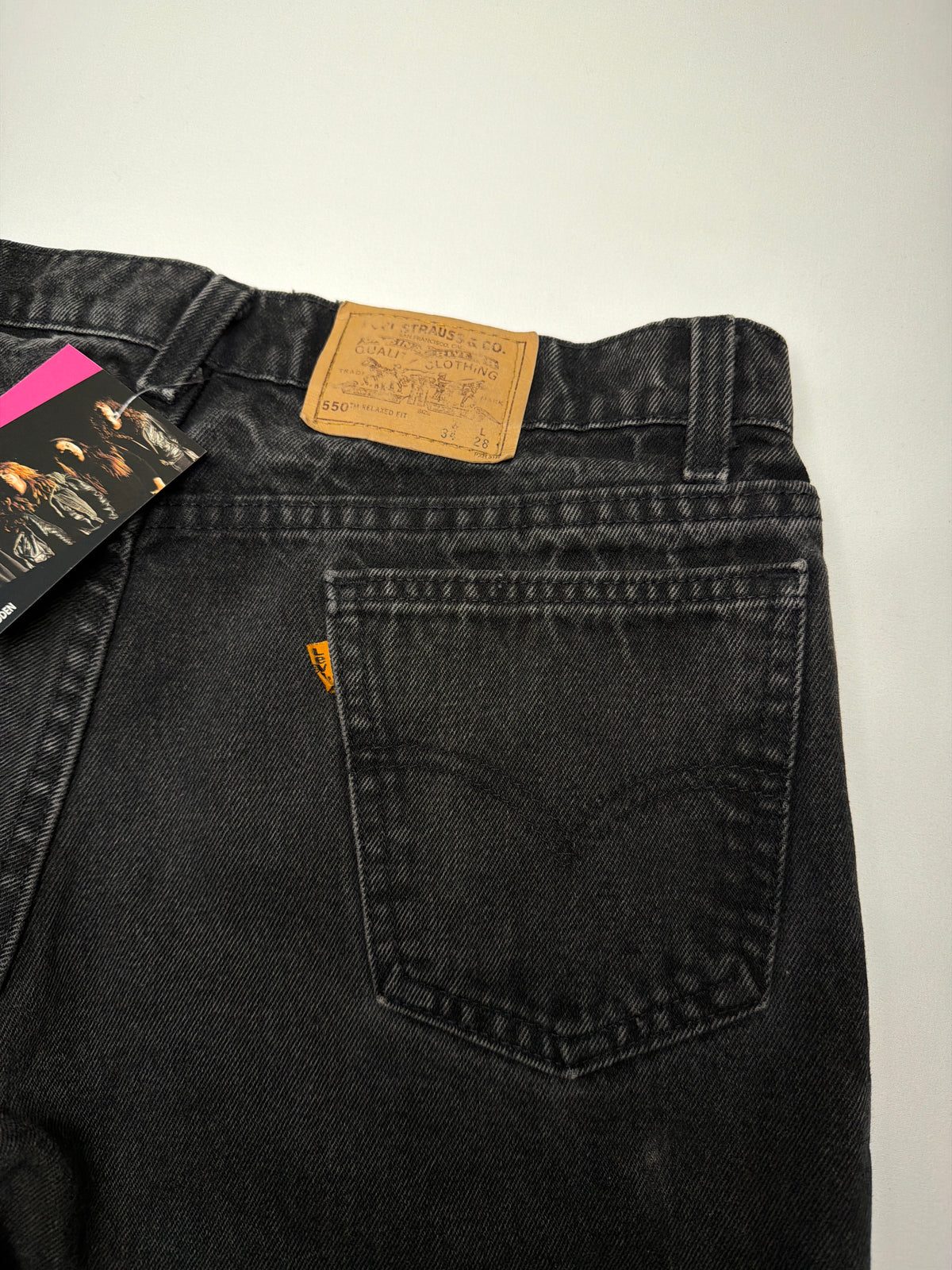Vintage Orange Tab 550 Levi’s Black Denim Jeans