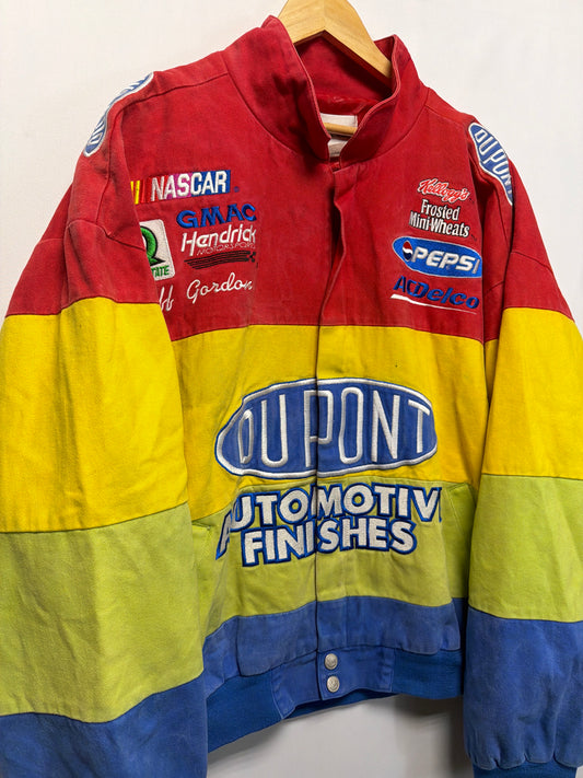 Vintage Jeff Gordon DuPont Rainbow Warrior NASCAR Jacket