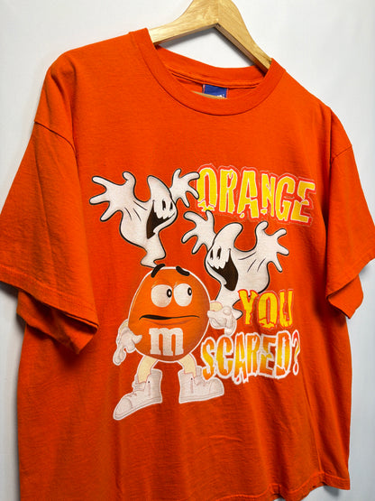 Vintage Y2K M&M’s Orange You Scared Halloween T-Shirt