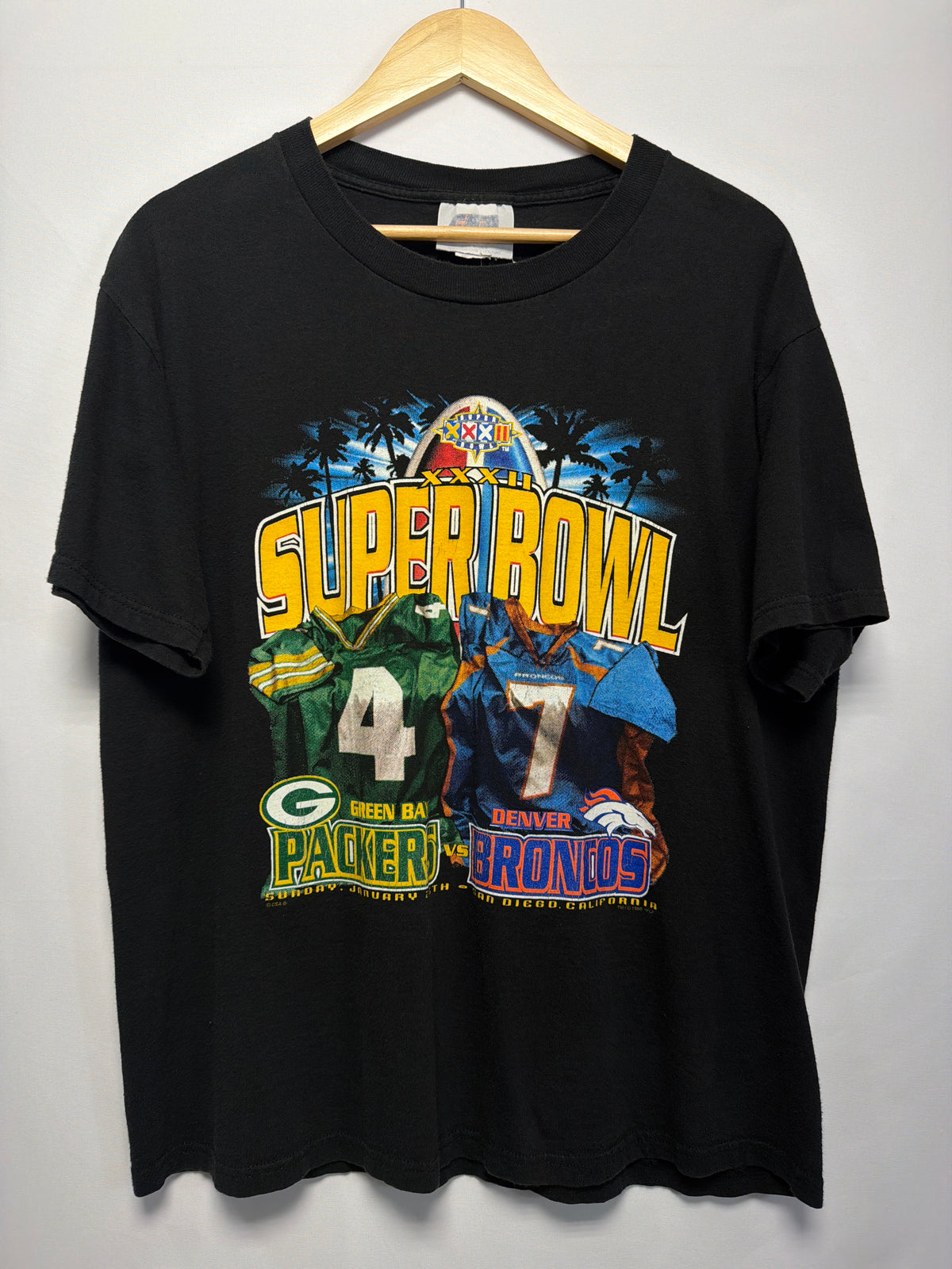 1998 Green Bay Denver Super Bowl XXXII T-Shirt