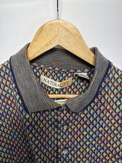 Vintage Naturalife Geometric Polo Shirt