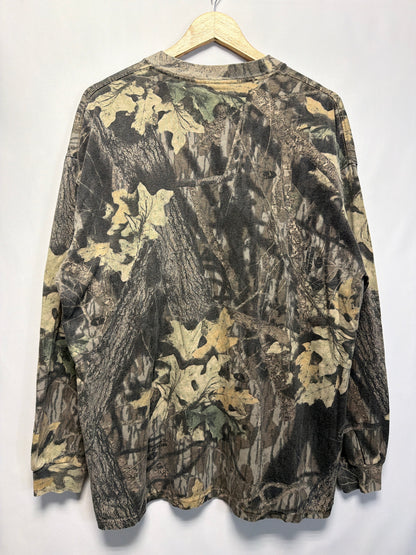 Vintage Jerzees Mossy Oak Camo Long Sleeve Pocket T-Shirt