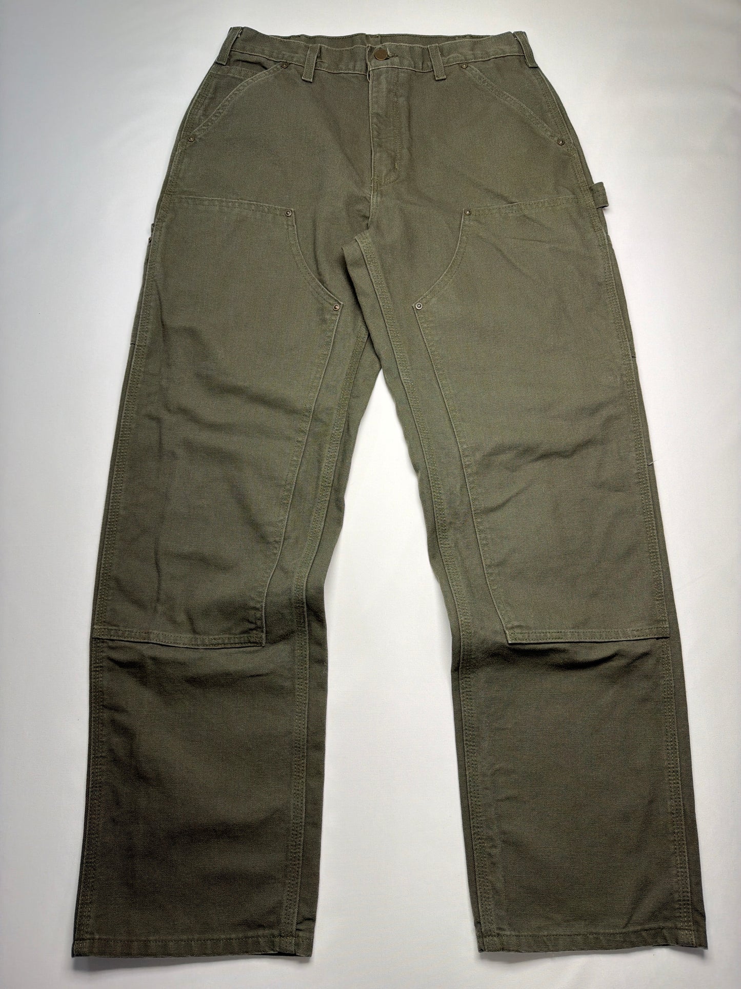 Y2K Carhartt Double Knee Dark Green Pants