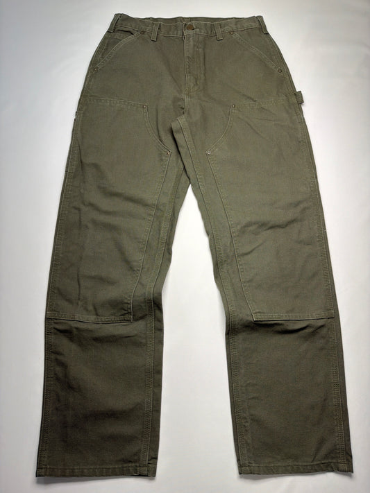 Y2K Carhartt Double Knee Dark Green Pants