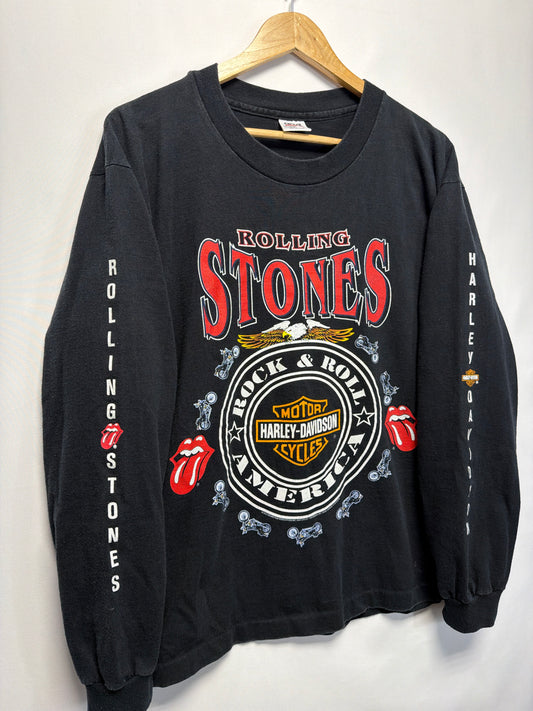 1994 Harley Davidson Rolling Stones Long Sleeve T-Shirt
