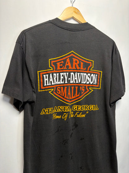 1986 3D Emblem Harley Davidson Good Guys Wear Black T-Shirt