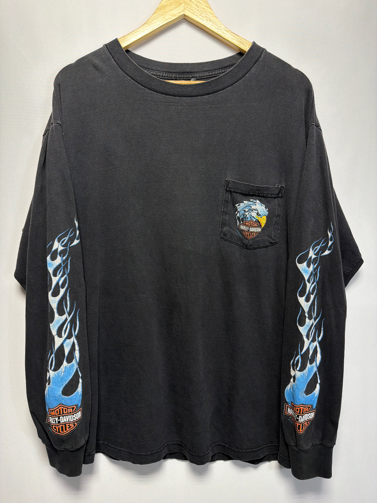 2002 Harley Davidson Myrtle Beach Long Sleeve Flames T-Shirt