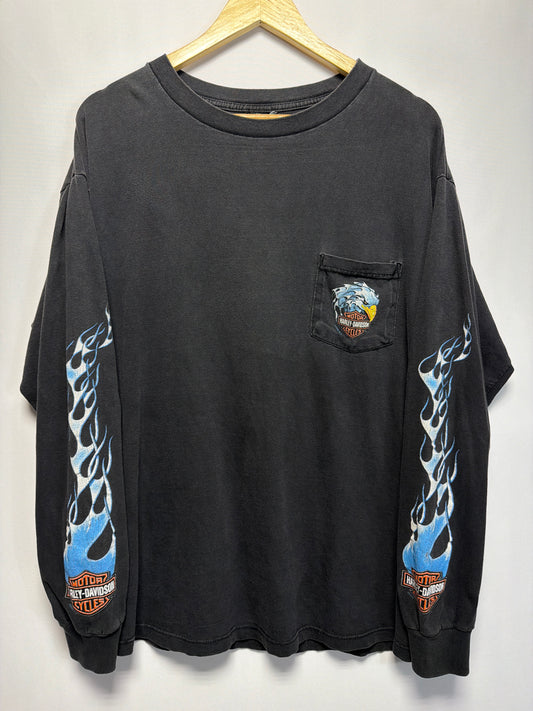 2002 Harley Davidson Myrtle Beach Long Sleeve Flames T-Shirt