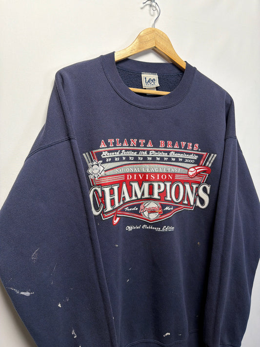 2000 Atlanta Braves NL Champions Distressed Sweatshirt