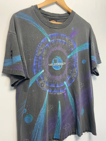 Vintage Distressed Harley Davidson Out of This World T-Shirt