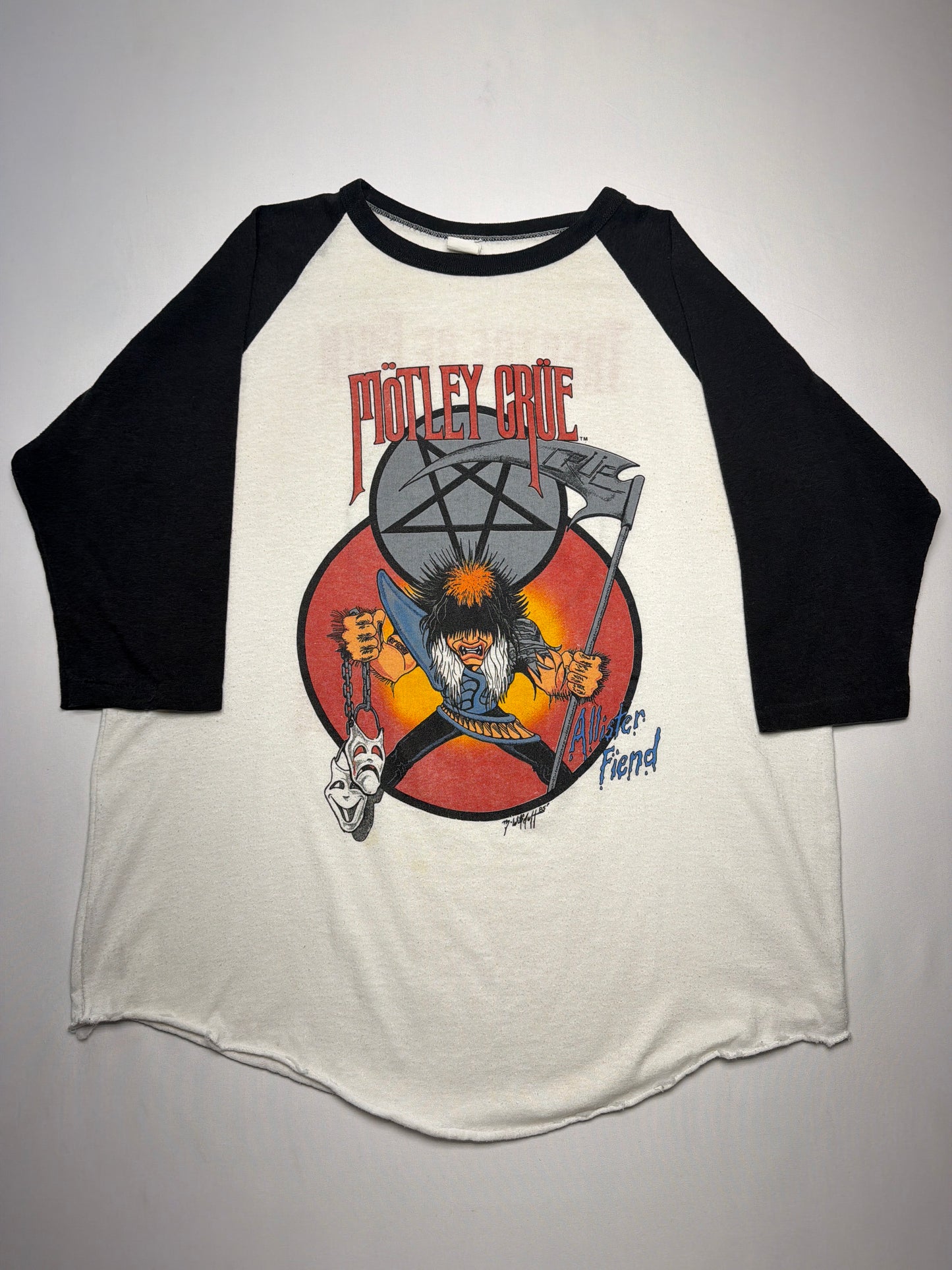 1985-86 Motley Crue Allister Fiend 3/4 T-Shirt