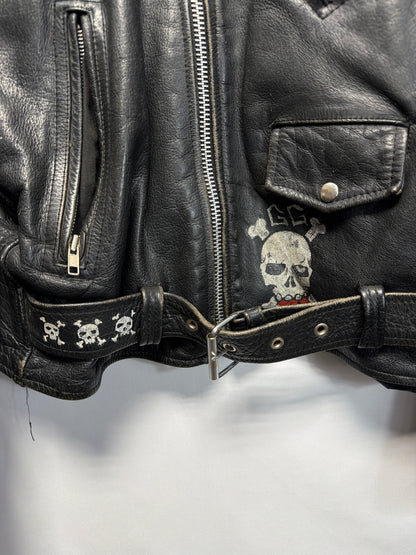 Vintage Custom Punk Studded FMC Leather Jacket