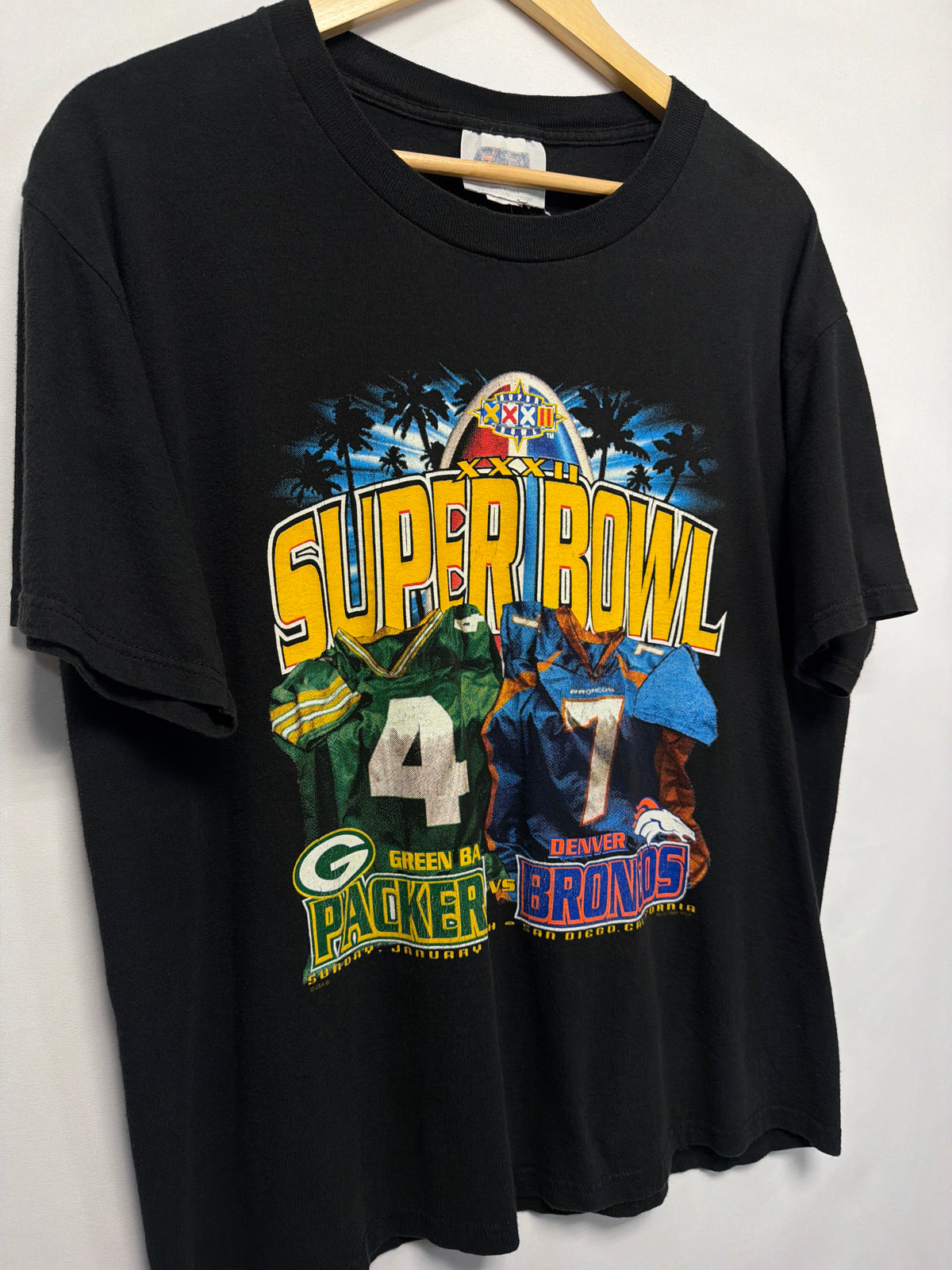 1998 Green Bay Denver Super Bowl XXXII T-Shirt