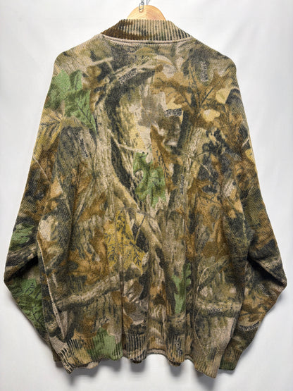 Vintage Saftbak Realtree Camo 1/4 Button Sweater