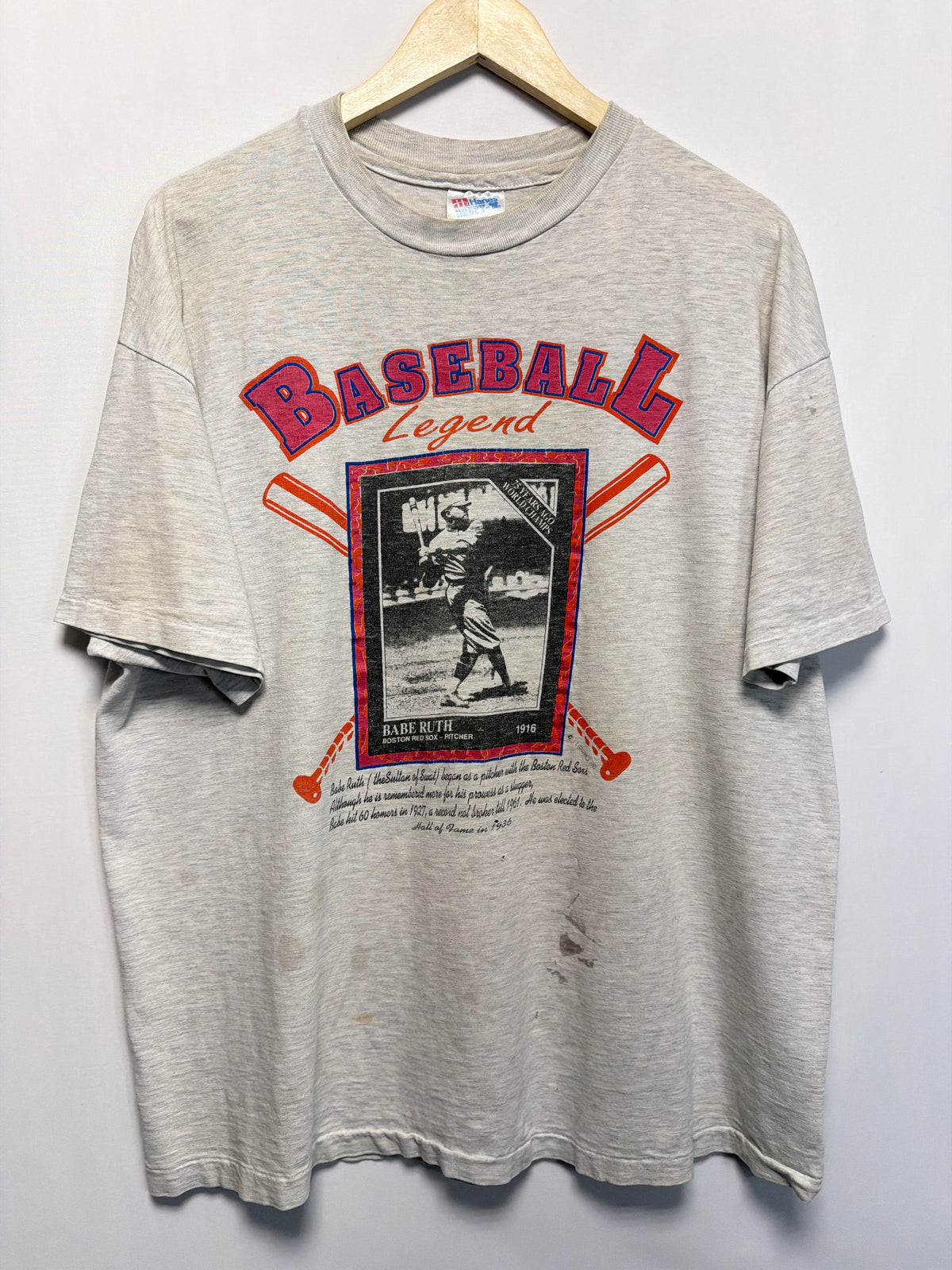 Vintage Babe Ruth Baseball Legend T-Shirt