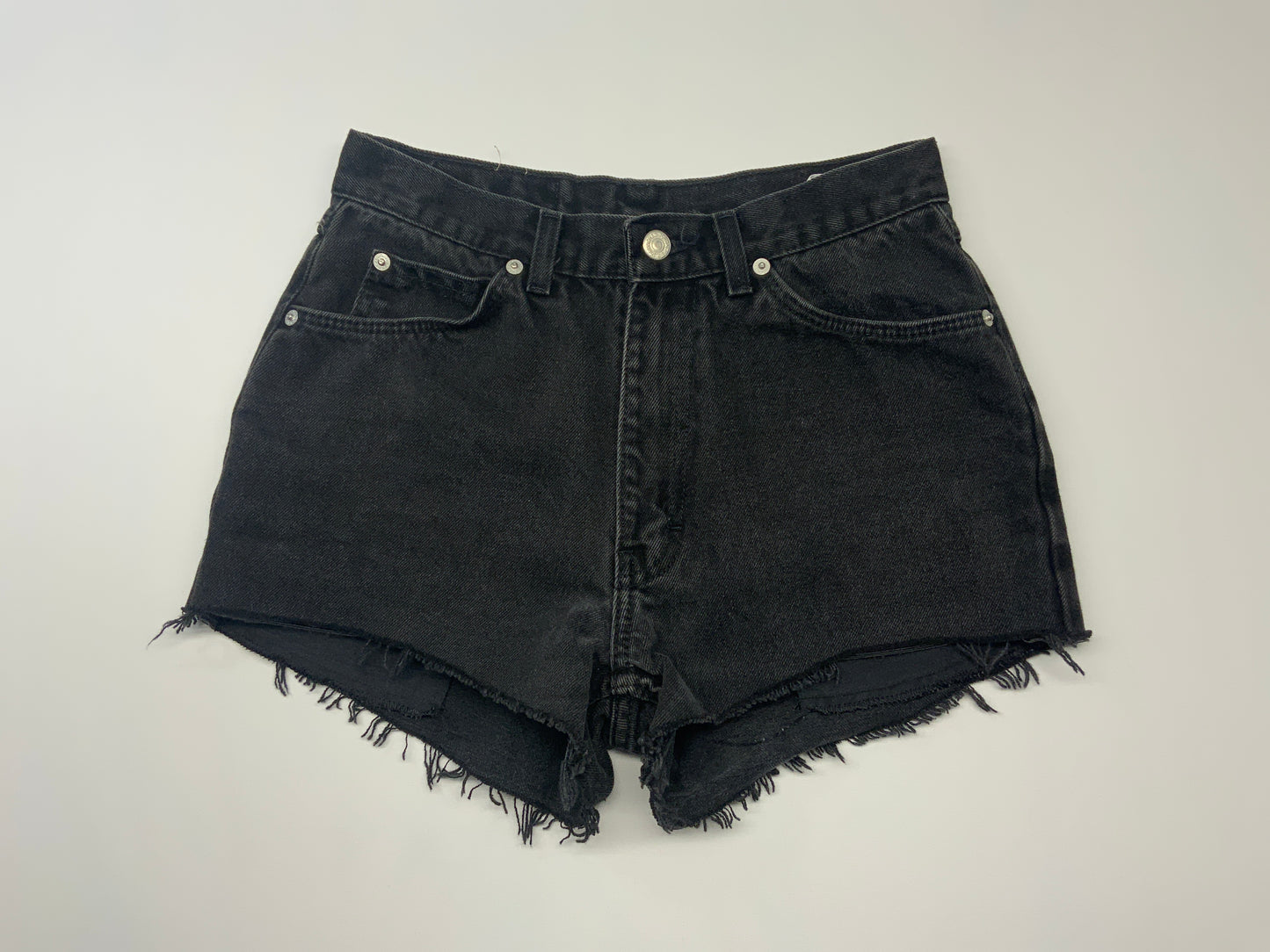 Vintage Jordache Black Denim Cutoff Shorts