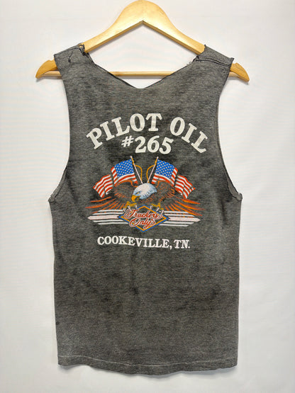 Vintage 3D Emblem Spirit Of America Truckers Only Cutoff T-Shirt